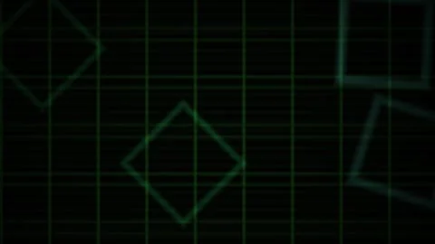 Abstract Digital Animation Featuring Glowing Geometric Shapes Moving Across.. Stock Footage 340488217