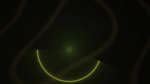 Abstract Digital Animation Featuring Glowing Neon Green Circular Loading Pr.. Stock Footage 340488235