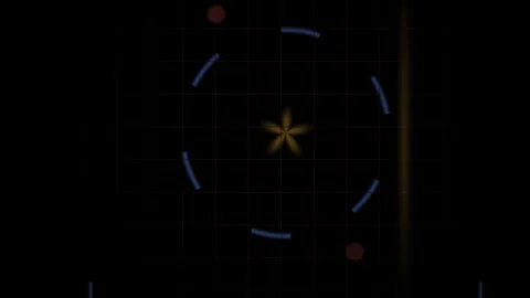 Abstract Digital Animation Featuring A Glowing Rotating Star Shape With Pul.. Stock Footage 341776256