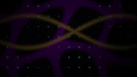 Abstract Digital Animation Featuring Glowing Golden Infinity Loop and Data .. Stock Footage 341776321