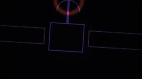 Abstract Digital Animation Featuring Glowing Green Sphere and Geometric Shape Video stock 341776330