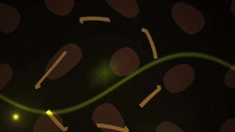 Abstract Digital Animation Featuring Glowing Particles and Intersecting Geo.. Stock Footage 341776362