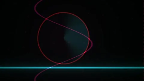 Abstract Digital Animation Featuring A Glowing Sphere Intersected By A Dyna.. Stock Footage 341802479