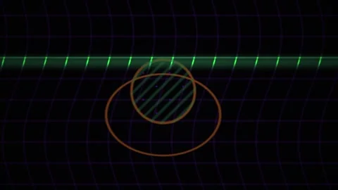Abstract Digital Animation Featuring Intersecting Geometric Circles and Sca.. Stock Footage 340488306