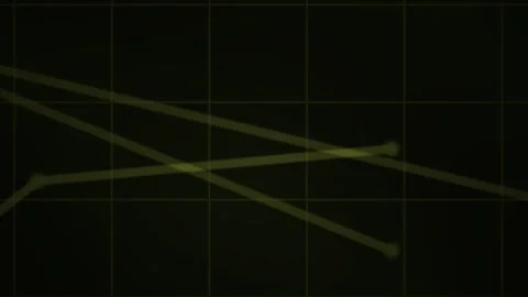 Abstract digital animation featuring intersecting laser lines on a dark gri.. Stock Footage 341776387