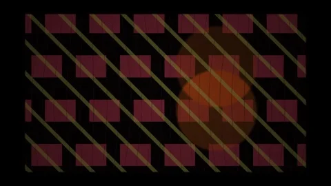 Abstract Digital Animation Featuring Moving Geometric Shapes and Diagonal L.. Stock Footage 341776447