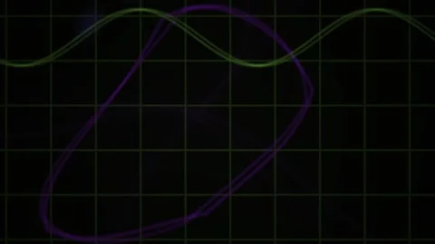 Abstract Digital Animation Featuring Oscillating Sine Waves and Dynamic Geo.. Stock Footage 341776444