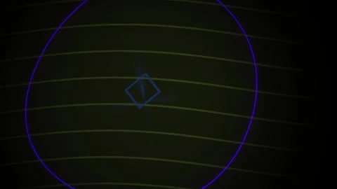 Abstract digital animation featuring pulsating blue circular light patterns.. Stock Footage 341776449