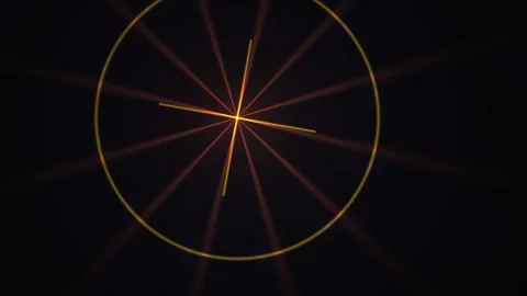 Abstract Digital Animation Featuring Pulsing Light Rays and Geometric Circu.. Stock Footage 340488424