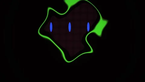 Abstract Digital Animation Featuring Pulsing Green Energy Waves and Geometr.. Stock Footage 341776498