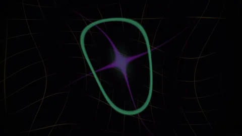 Abstract Digital Animation Featuring Pulsing Purple Star Shape with Geometr.. Stock Footage 341776632