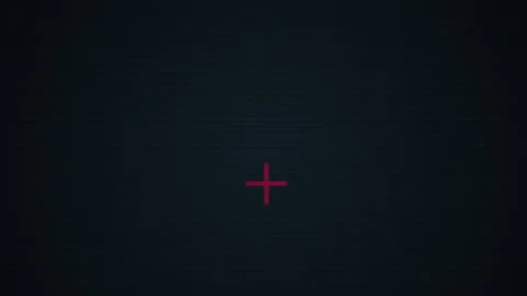 Abstract Digital Animation Featuring Pulsing Red Crosshair Target on Dark B.. Stock Footage 341805086