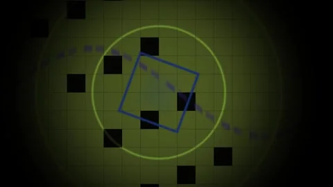 Abstract Digital Animation Featuring Rotating Geometric Shapes and Pulsing .. Stock Footage 341776289