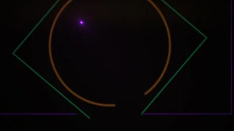 Abstract Digital Animation Featuring Rotating Geometric Shapes and Pulsing .. Stock Footage 341776716