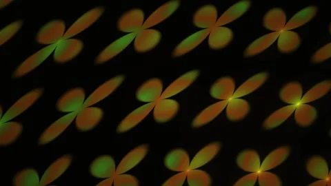 Abstract Digital Animation Featuring Rotating Four Leaf Clover Patterns. Stock Footage 341776799