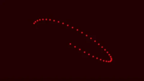 Abstract digital animation of a flowing trail of colorful dots Stock Footage 341088820