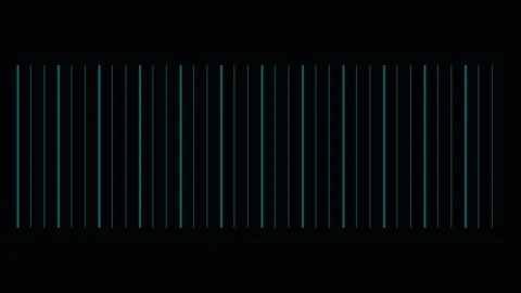 Abstract digital animation of glowing blue vertical lines pattern Stock Footage 343631085