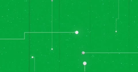 Abstract digital animation with glowing light trails and particles on a black Stock Footage 325294995