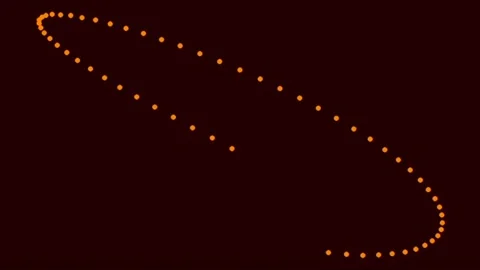 Abstract digital animation of a glowing particle trail forming Stock Footage 341088822