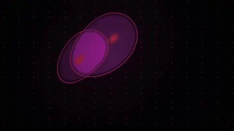 Abstract Digital Animation of Merging Glowing Purple Cellular Structures. Stock Footage 341776801