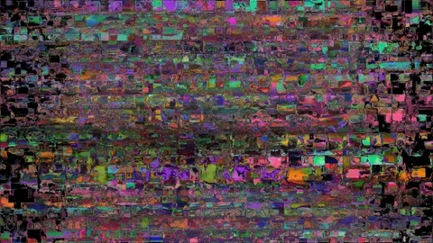 Abstract Digital Animation Pixel Noise Glitch Error Video Damage Matrix Stock Footage 107183152