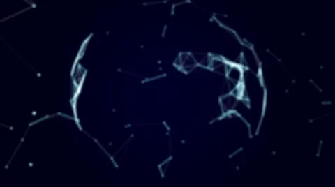 Abstract digital animation with plexus elements V7 Vídeo Stock 56161328