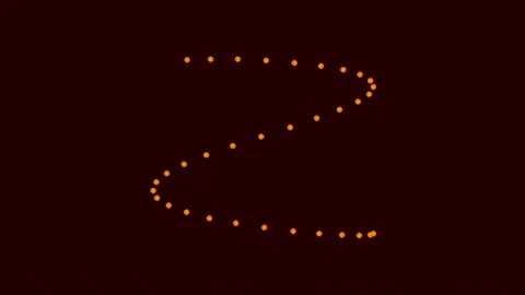 Abstract digital animation of a swirling path of colorful dots 動画素材 341088960
