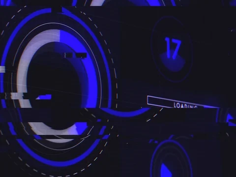 Abstract Digital Animation User Interface HUD with Pixel Noise Glitch Error Vide Stock Footage 75962622