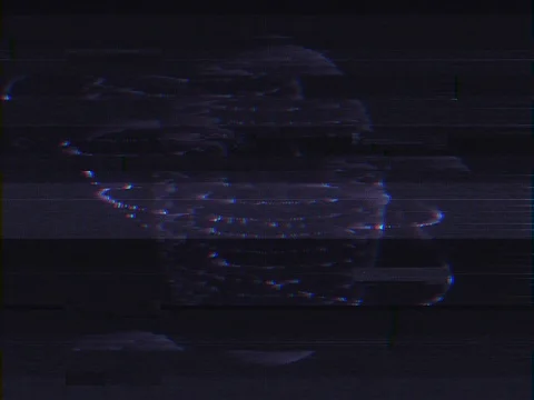 Abstract Digital Animation User Interface HUD Global Digital Network with Pixel 库存影片 75967237