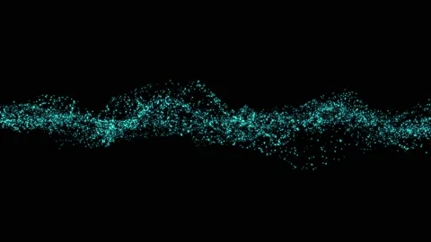 Abstract digital animation vanishing blue particle wave. Video stock 166172326