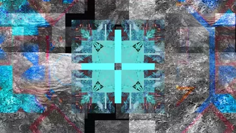 Abstract digital animation - Visualization HD - 4k, blue pulsing square, 库存影片 150008946