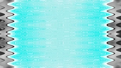 Abstract Digital Art:  Aqua Waves and Grey Pattern Stock Footage 284401380