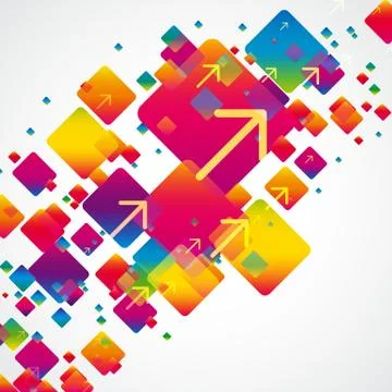 Abstract digital art background with arrows. Stock Illustration
