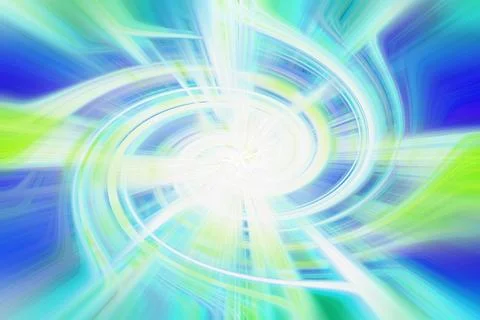 Abstract digital art background featuring a bright white swirling vortex Stock Illustration