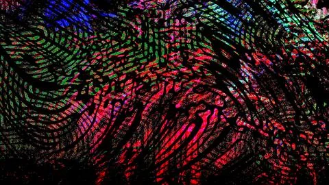 Abstract digital art background featuring dynamic wavy patterns in vibrant red Stock Illustration