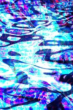 Abstract digital art background featuring vibrant neon colors, glowing liquid Stock Illustration