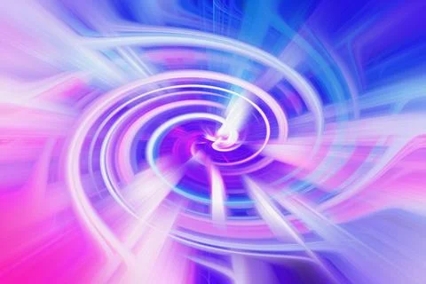Abstract digital art background with vibrant blue and purple swirling light Stock Illustration