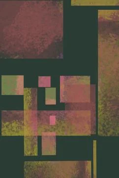 Abstract digital art features layered geometric blocks Stock Illustration