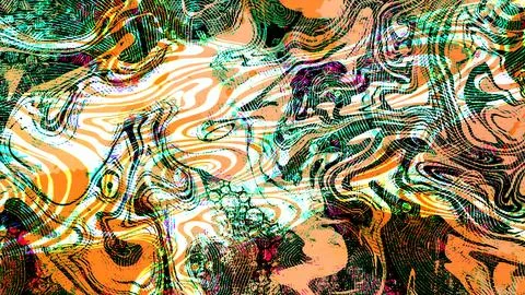 Abstract digital art featuring fluid lines and wavy patterns with a vibrant mix Stock Illustration