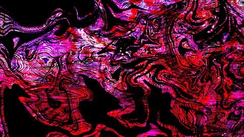 Abstract digital art featuring marbled swirls of vibrant red, pink, and purple Stock Illustration