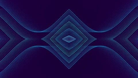 Abstract Digital Art with Flowing Lines and Geometric Patterns Stock Footage 329951813
