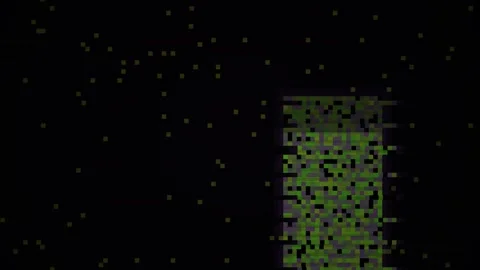 Abstract Digital Art with Green Rectangular Pattern and Stars. Stockbeeldmateriaal 334442443