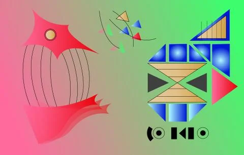 Abstract digital art Stock Illustration