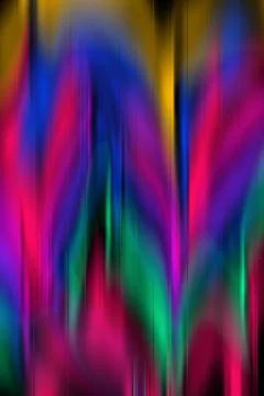 Abstract digital art with vibrant vertical color gradients and mysterious s.. Ilustração Stock