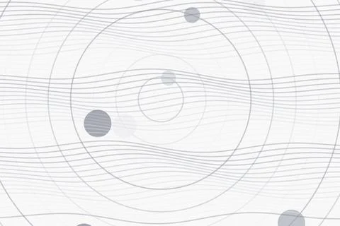 Abstract digital artwork with circular lines and gray dots 写真素材