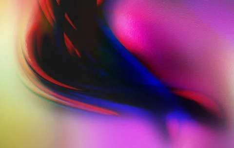 Abstract digital artwork features a blend of vivid colors including red, pi.. Stock Illustration