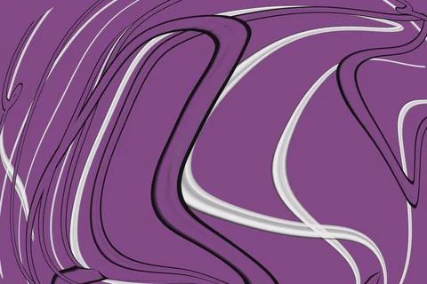 Abstract digital artwork features swirling distorted lines in shades of whit Illustrazione stock