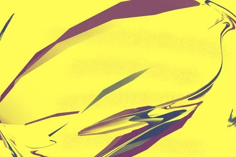 Abstract digital artwork features vibrant yellow background contrasted with Stock Illustration