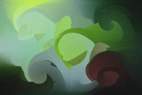 Abstract Digital Artwork Featuring Swirling Green Lime and Dark Earthy Tone.. 스톡 일러스트