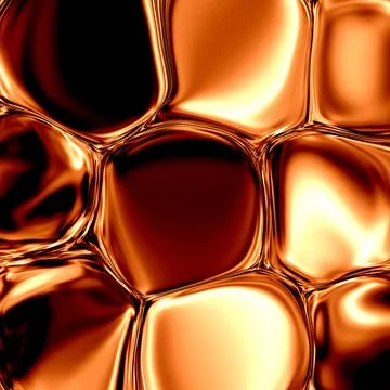 Abstract digital artwork with glossy copper and bronze tones Stock Illustration